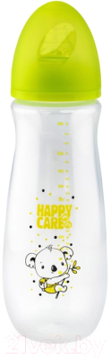 Бутылочка для кормления Happy Care Classic с силиконовой соской / 12111 (260мл, зеленый)