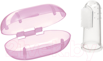 Зубная щетка для новорожденных Happy Baby Finger Silicone 20008 (лавандовый)