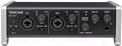 Аудиоинтерфейс Tascam US-2x2 USB
