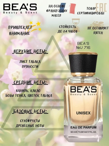 Парфюмерная вода BEA'S U716 (50мл)