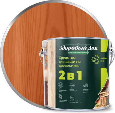 

Защитно-декоративный состав, 2в1 Махагон