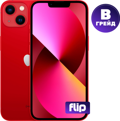 Смартфон восстановленный Apple iPhone 13 128GB Flip Грейд B (красный) - 