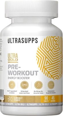 Предтренировочный комплекс Ultrasupps Pre-workout Ультра Голд (90 таблеток) - 