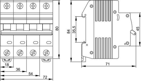 Выключатель автоматический Wilderness DAW2-10 1P 80A х-ка C 10kA (R) / DAW2-10-1-C080