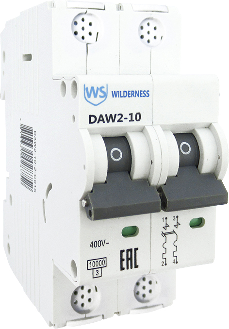 Выключатель автоматический Wilderness DAW2-10 2P 80A х-ка C 10kA (R) / DAW2-10-2-C080