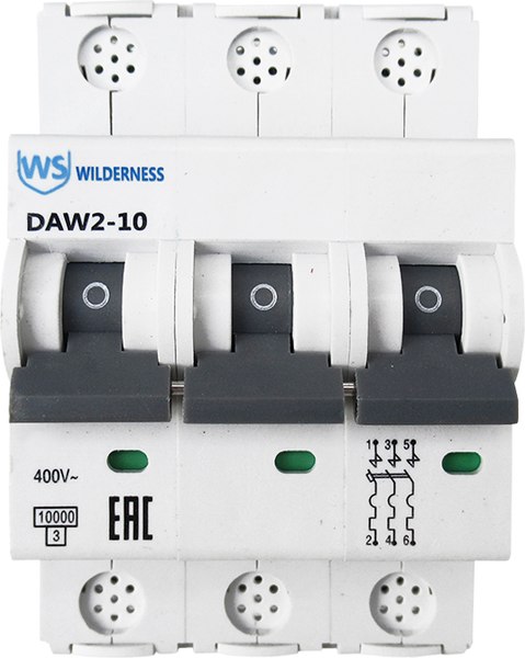 Выключатель автоматический Wilderness DAW2-10 3P 100A х-ка C 10kA (R) / DAW2-10-3-C100
