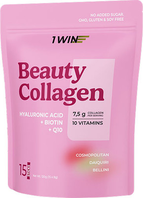 Коллаген 1WIN Beauty Collagen mix (15шт, дайкири/беллине/космополитен) -