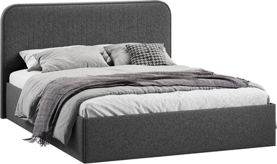Каркас кровати ТриЯ Тиффани Тип 1 c ПМ 140x200 (микровелюр Jercy Graphite) - 