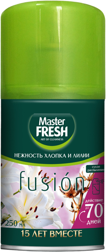 Сменный блок для освежителя воздуха Master Fresh Нежность хлопка и лилии (250мл)