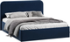 Полуторная кровать ТриЯ Тиффани Тип 1 c ПМ 140x200 (микровелюр Wellmart Blue) - 