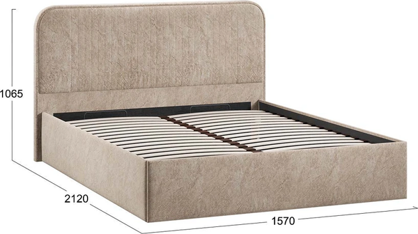 Купить Полуторная кровать ТриЯ Тиффани Тип 1 c ПМ 140x200 в Минске