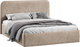 Полуторная кровать ТриЯ Тиффани Тип 1 c ПМ 140x200 (микровелюр Wellmart Dark Beige) - 
