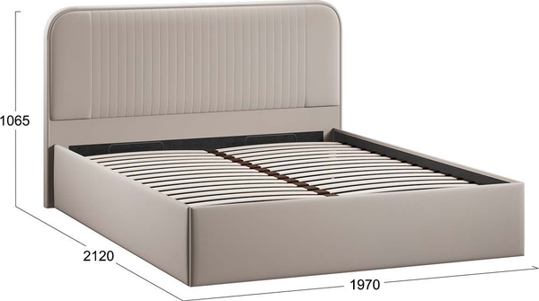Купить Двуспальная кровать ТриЯ Тиффани Тип 1 c ПМ 180x200 в Минске