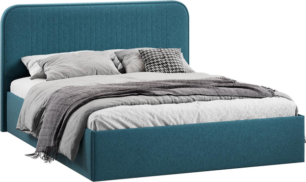 Двуспальная кровать ТриЯ Тиффани Тип 1 c ПМ 180x200 (микровелюр Jercy Izumrud)