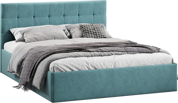 Каркас кровати ТриЯ Джоли Тип 1 универсальный 140x200 (микровелюр Wellmart Indigo)