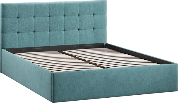 Каркас кровати ТриЯ Джоли Тип 1 универсальный 140x200 (микровелюр Wellmart Indigo)