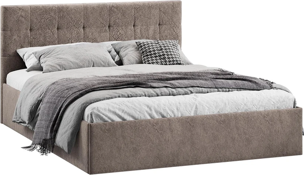 Каркас кровати ТриЯ Джоли Тип 1 универсальный 140x200 (микровелюр Wellmart Latte)