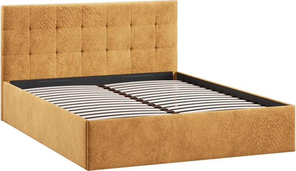 Каркас кровати ТриЯ Джоли Тип 1 универсальный 140x200 (микровелюр Wellmart Yellow)