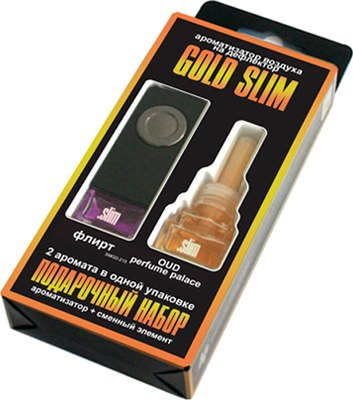 

Набор ароматизаторов автомобильных, Gold Slim Флирт+Oud Perfume Palace SMGD-215