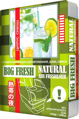 

Ароматизатор автомобильный, Big Fresh Цитрус сквош BF-60