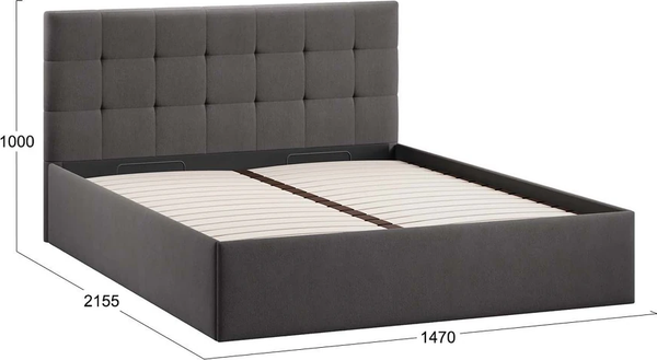 Купить Двуспальная кровать ТриЯ Джоли Универсальная с ПМ Тип 1 140x200 в Жодино
