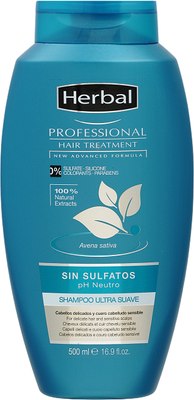 Шампунь для волос Herbal Professional Бессульфатный для чувствительной кожи головы (500мл) - 
