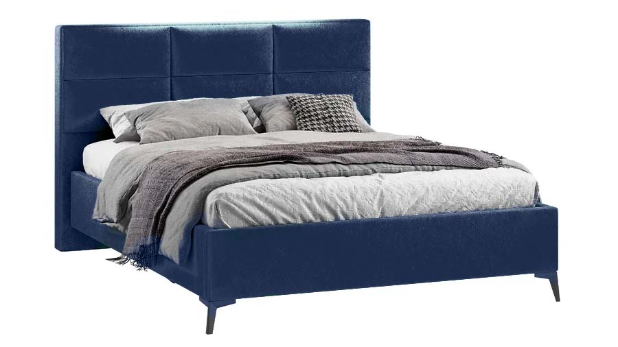 Каркас кровати ТриЯ Делана Тип 1 с подъемным механизмом 160x200 (микровелюр Wellmart Blue) — фото 1