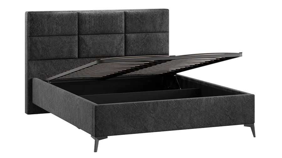 Каркас кровати ТриЯ Делана Тип 1 с подъемным механизмом 160x200 (микровелюр Wellmart Graphite) — фото 3