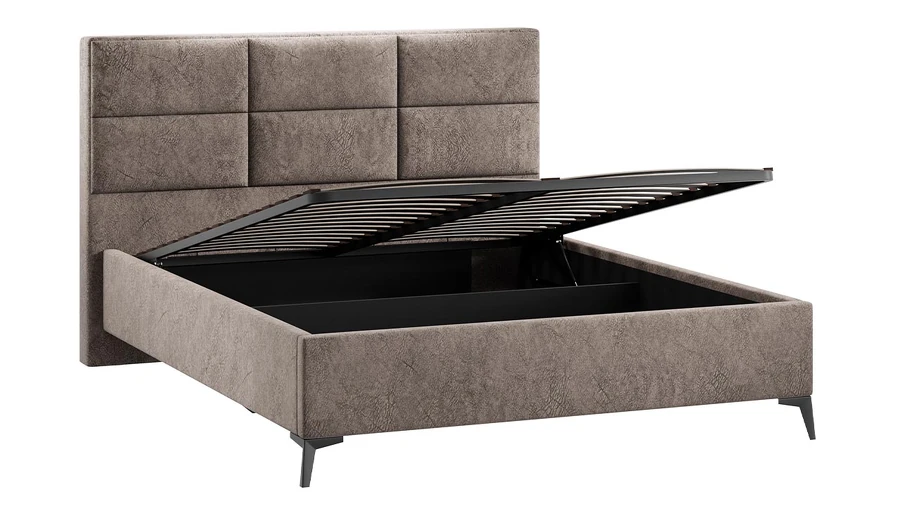 Каркас кровати ТриЯ Делана Тип 1 с подъемным механизмом 160x200 (микровелюр Wellmart Latte) — фото 3