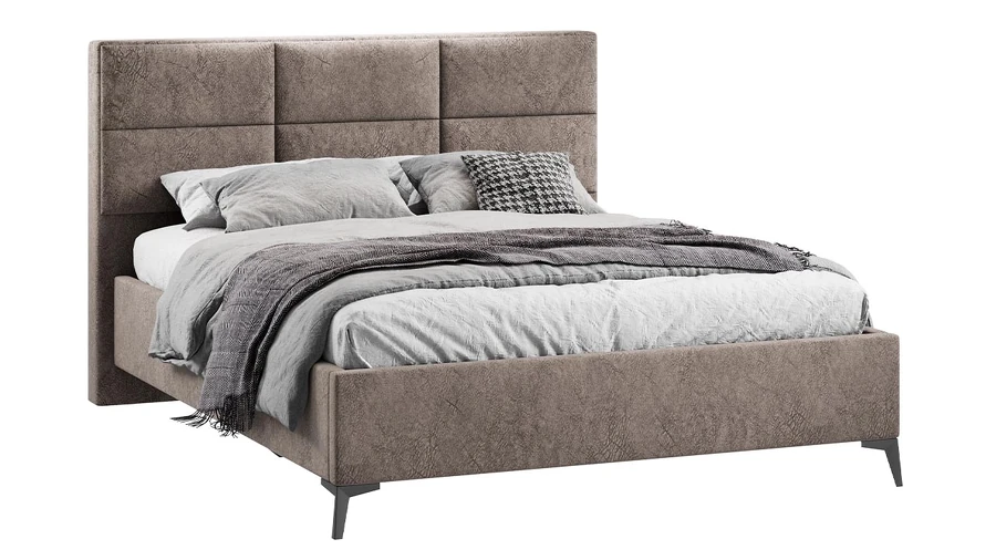 Каркас кровати ТриЯ Делана Тип 1 с подъемным механизмом 160x200 (микровелюр Wellmart Latte) — фото 1