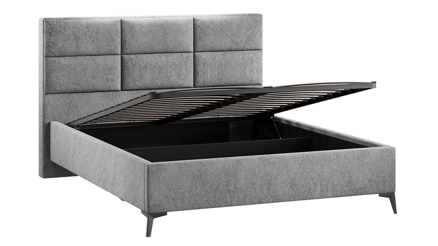 Каркас кровати ТриЯ Делана Тип 1 с подъемным механизмом 160x200 (микровелюр Wellmart Silver) — фото 3