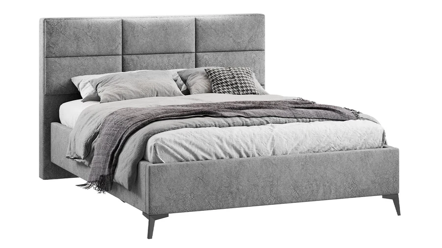 Каркас кровати ТриЯ Делана Тип 1 с подъемным механизмом 160x200 (микровелюр Wellmart Silver) — фото 1