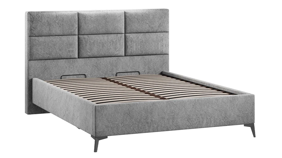 Каркас кровати ТриЯ Делана Тип 1 с подъемным механизмом 160x200 (микровелюр Wellmart Silver) — фото 2