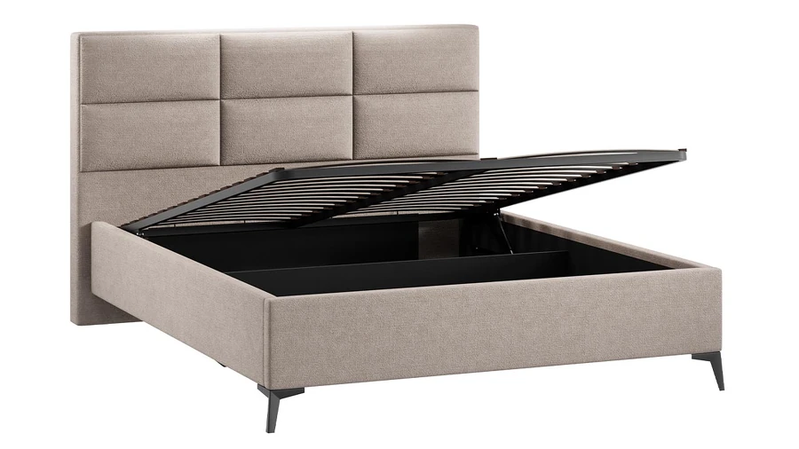 Каркас кровати ТриЯ Делана Тип 1 с подъемным механизмом 160x200 (микрошенилл Relax Latte) — фото 3