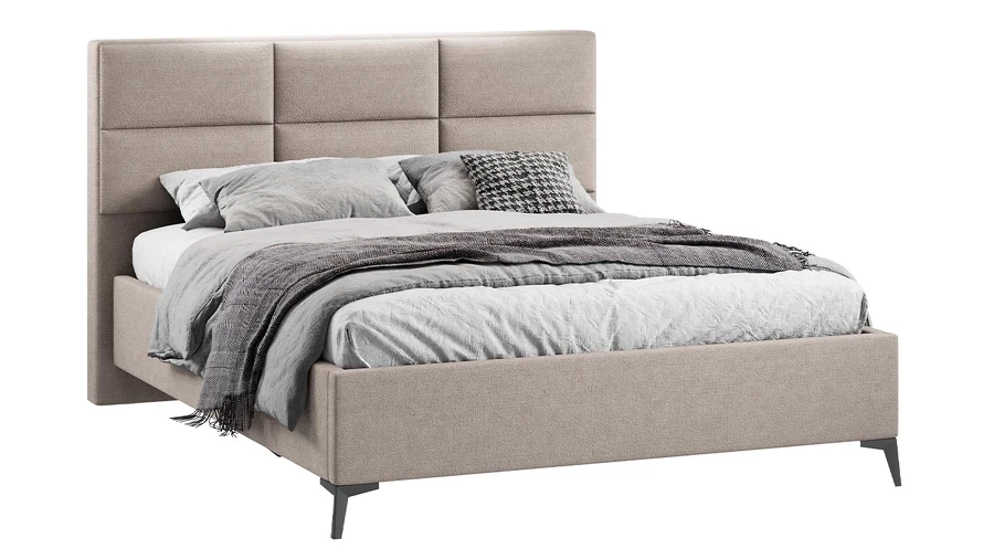 Каркас кровати ТриЯ Делана Тип 1 с подъемным механизмом 160x200 (микрошенилл Relax Latte) — фото 1