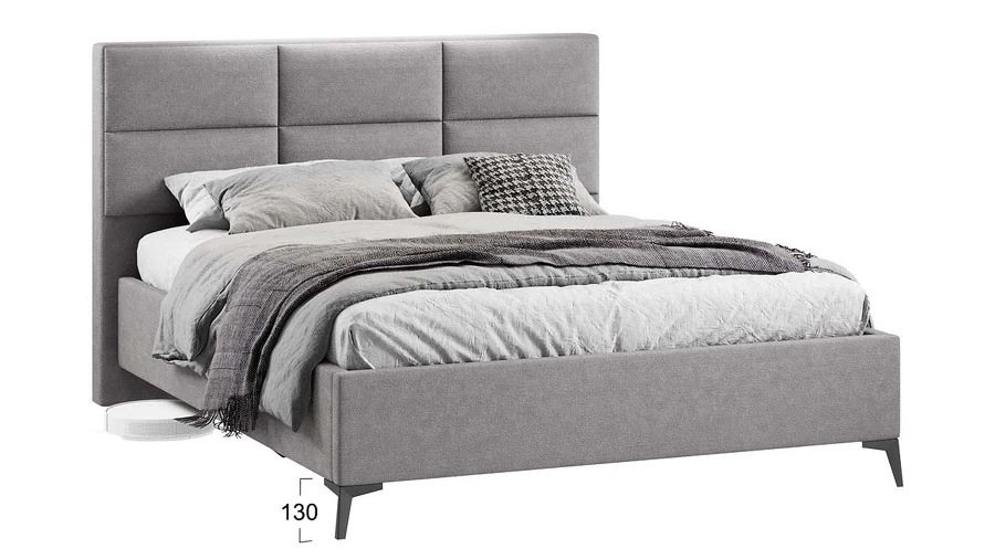 Каркас кровати ТриЯ Делана Тип 1 с подъемным механизмом 160x200 (микрошенилл Relax Mocco) — фото 4