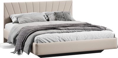 Двуспальная кровать ТриЯ Эвори Тип 1 160x200 (велюр Confetti Cream) - 