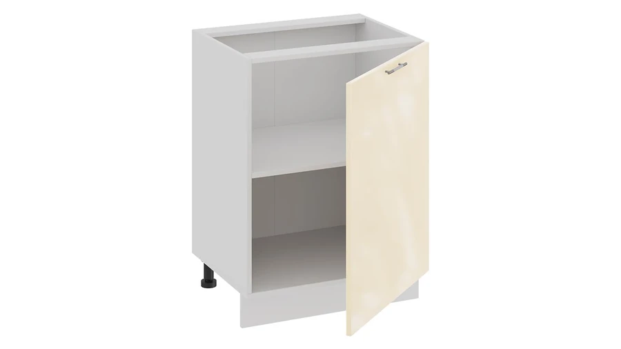 Шкаф-стол кухонный ТриЯ Весна 1Н6 с одной дверью (белый/ваниль глянец) — фото 2