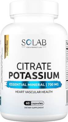 Минерал SOLAB Калий цитрат (60 капсул) - 