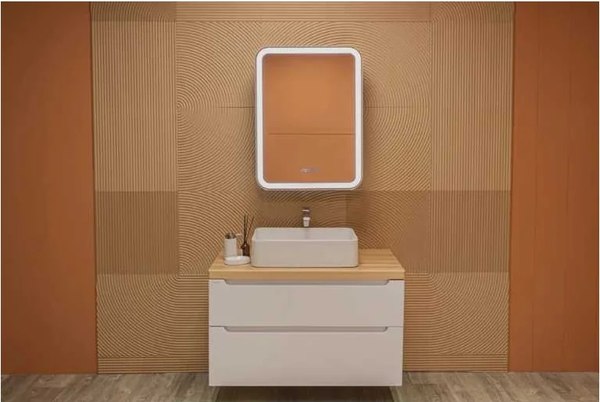 Купить Шкаф с зеркалом для ванной Silver Mirrors Фиджи Black 60 / LED-00002724 в Молодечно