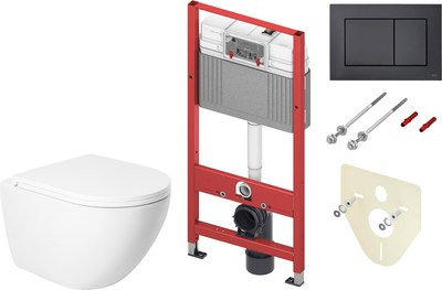 

Унитаз подвесной с инсталляцией, KW-9003W Single Hole + TECE 9400414
