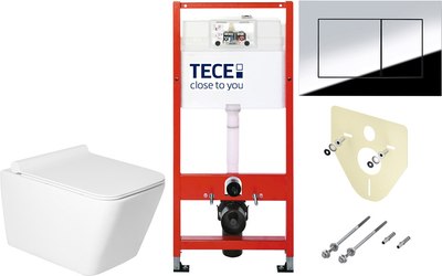 

Унитаз подвесной с инсталляцией, KW-9004W + TECE Kit 9400412
