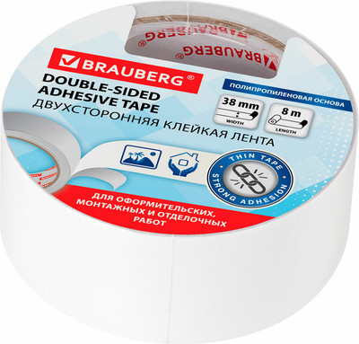 

Скотч двухсторонний, Полипропиленовая основа 38ммx8м / 600483