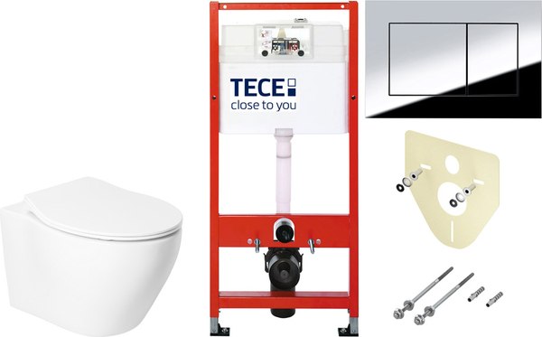 Унитаз подвесной с инсталляцией Saniteco KW-99046 + TECE Kit 9400412