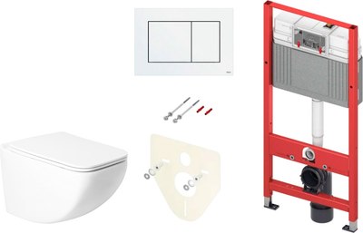 Унитаз подвесной с инсталляцией Saniteco KW-99048 + TECE Kit 9400413 - 