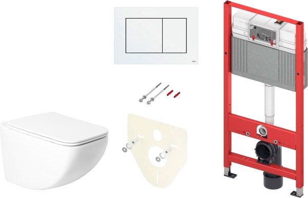Унитаз подвесной с инсталляцией Saniteco KW-99048 + TECE Kit 9400413