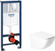 Унитаз подвесной с инсталляцией Saniteco KW-99048 + GROHE Rapid SL 38721001 -