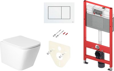 

Унитаз подвесной с инсталляцией, KW-9004WS + TECE Kit 9400413