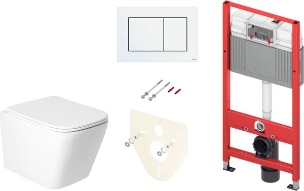 Унитаз подвесной с инсталляцией Saniteco KW-9004WS + TECE Kit 9400413