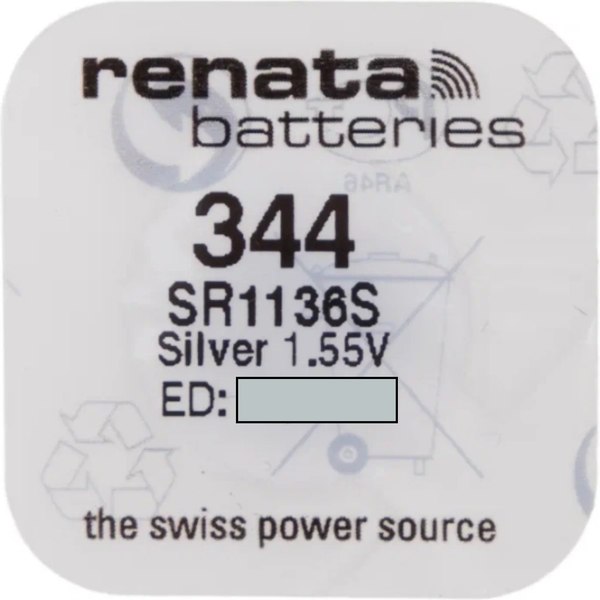 Батарейка Renata SR344/SR1136SW BL-1 1.55V 10mAh 5.8x1.6mm
